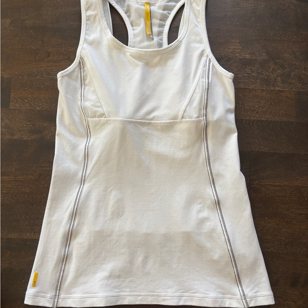 Lolë White Athletic Tank Top with support bra